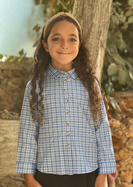 חולצת מכופתרת לבנות | פמיקס
